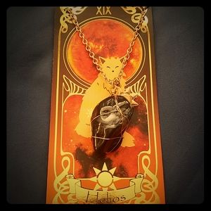 A necklace with a healing stone.